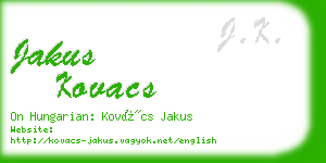 jakus kovacs business card